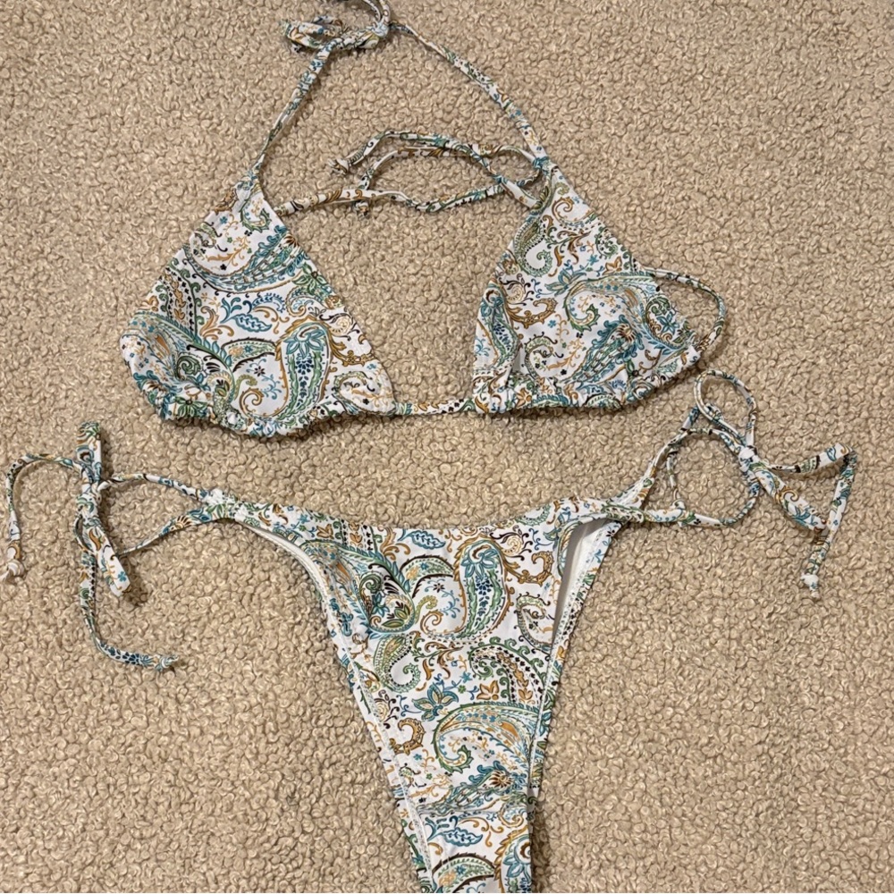 Paisley Print Bikini Set